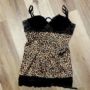 Fredricks of Hollywood Animal print lingerie M.
